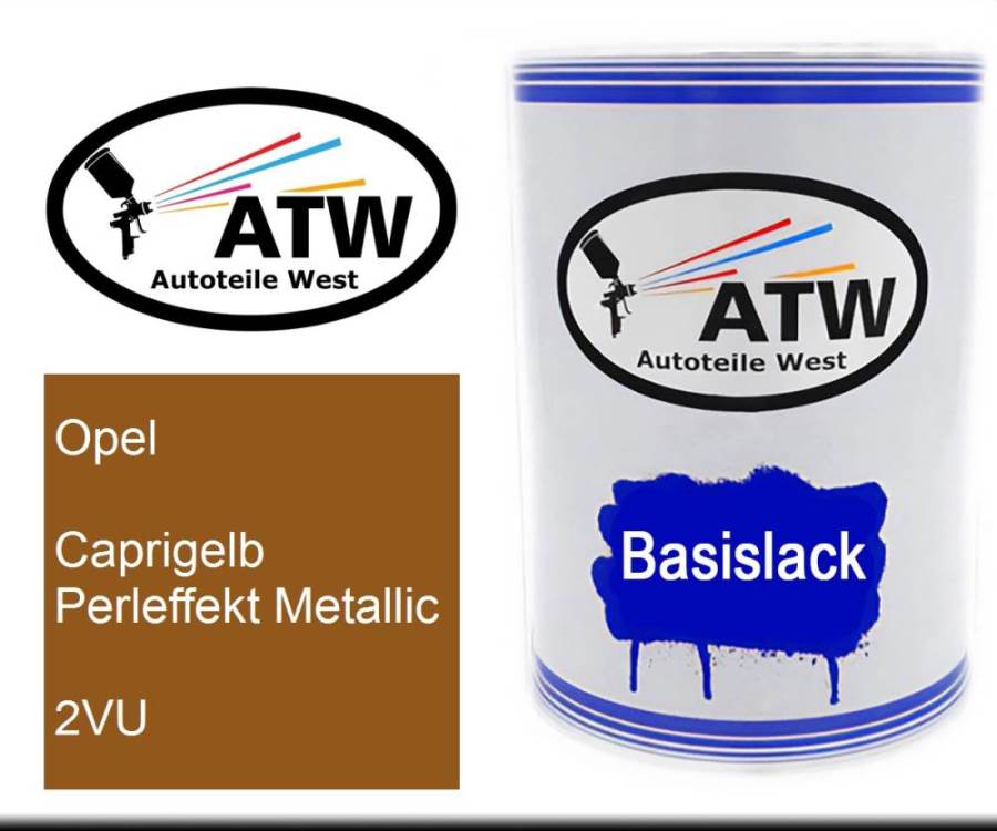 Opel, Caprigelb Perleffekt Metallic, 2VU: 500ml Lackdose, von ATW Autoteile West.